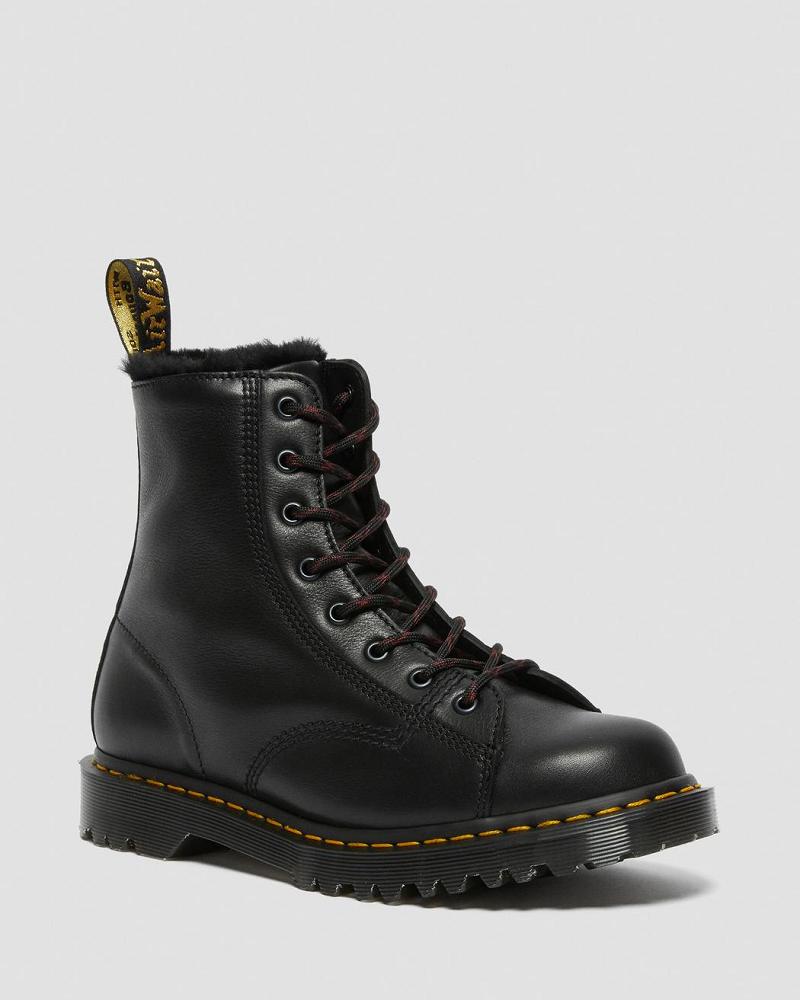 Botines Dr Martens Barton Made in England Shearling Forro Cuero Hombre Negros | MX 368OKI